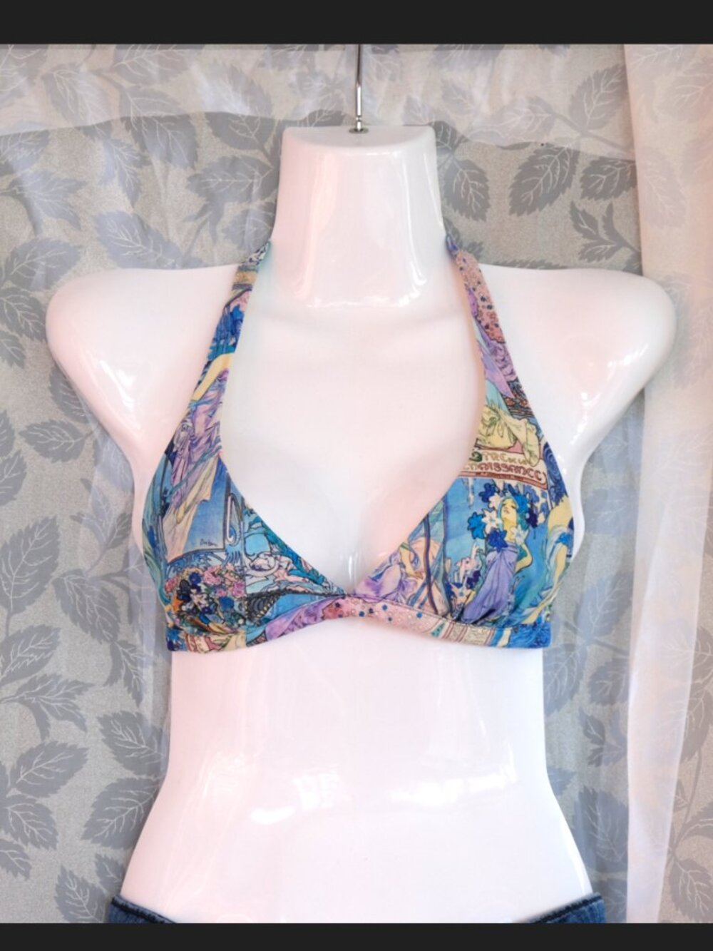 Vintage 70’s High Tide California Bikini Top | Psychedelic Art Print